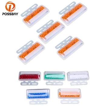

POSSBAY 5Pcs 12/24V LED Side Marker Lights 28 LEDs Car Truck Lorry Trailer Boat Indicator Light Rear Side Warning Lamps