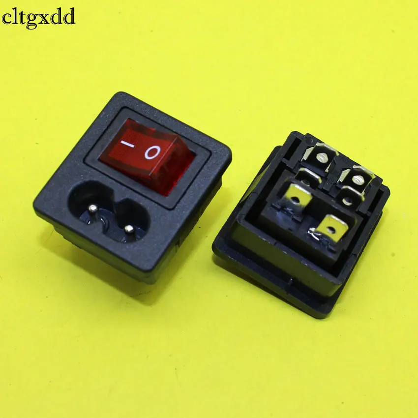 Штепсельная розетка cltgxdd AD-087 IEC320 C8 с крассветильник ключателем ВКЛ./ВЫКЛ. 250 в А