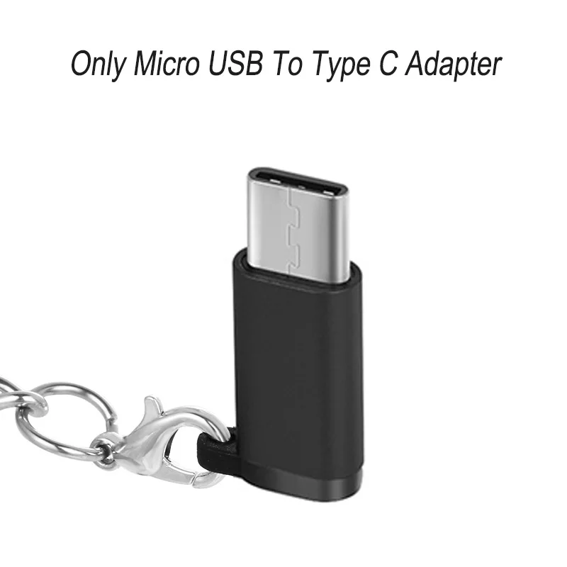 Микро-usb кабель для Android, нейлоновый кабель для передачи данных, зарядный кабель для телефона, usb-кабель для samsung Galaxy A6 A7 S7 S6 Edge A3 A5 - Цвет: Type C Adapter Only