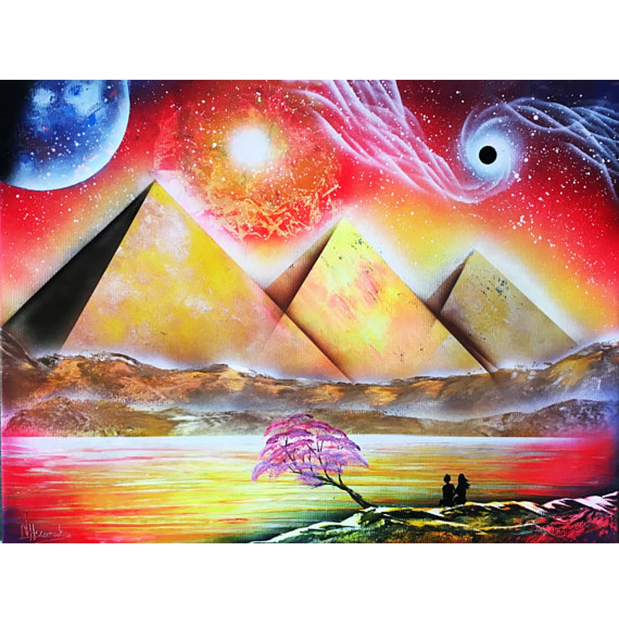 

Diamond Painting Magic pyramids Rhinestones Mosaic 5D DIY Square/Round Embroidery Full Display Home Decor Egyptian art YG530