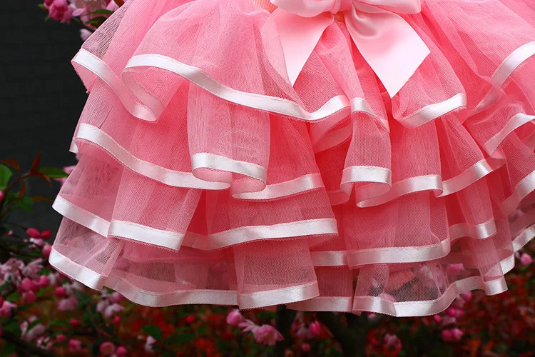 Юбка для девочек 3, 4, 5, 6, 7, 8, 9, 10 лет, летняя сетчатая детская юбка-пачка принцессы с бантом, однотонная детская юбка с эластичной резинкой на талии для девочек