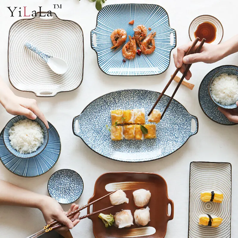 Buy Yilala Ceramic Japanese Style Kitchen Plates Sushi