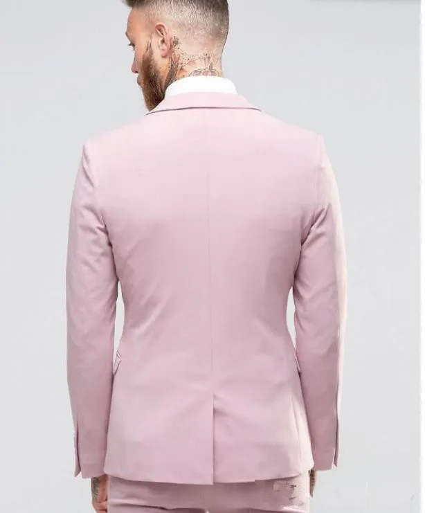 ضوء الوردي يتأهل رجل الدعاوى مصممة حزب الاستمالة سهرة اللباس الرسمي دعوى الرجال واحدة الصدر 2 قطعة مجموعة سترة السراويل