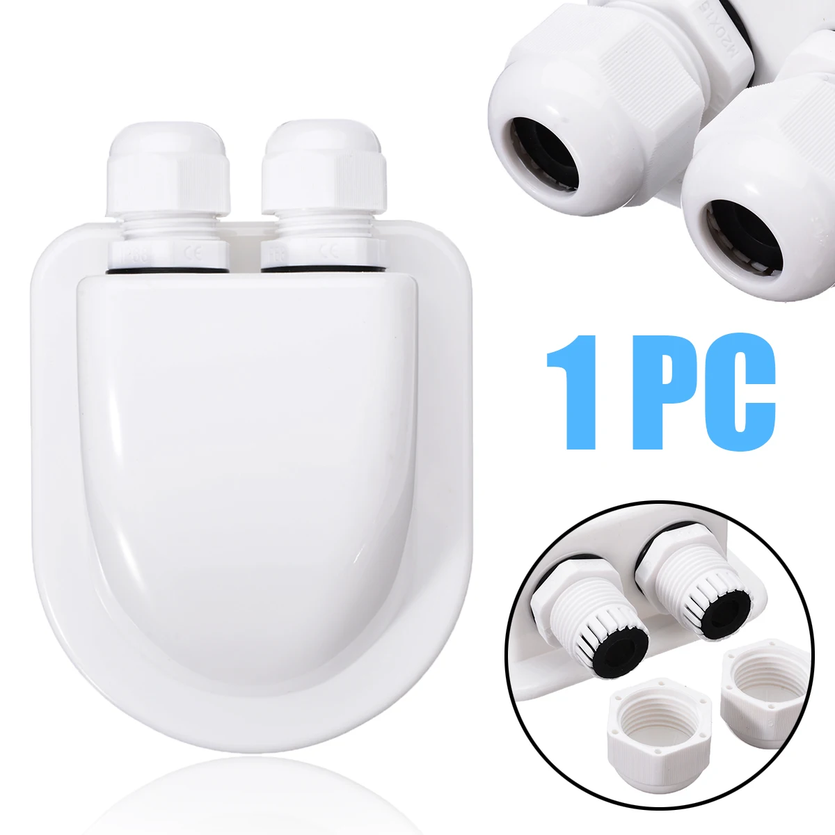 Removable Double Cable Entry Gland Cable Box Solar Panels Plastic Waterproof UV Connectors Mayitr