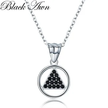 

Black Awn New Arrive 925 Sterling Silver Fine Jewelry Trendy Engagement necklaces & pendants for Women Bijoux En Argent 925 P188
