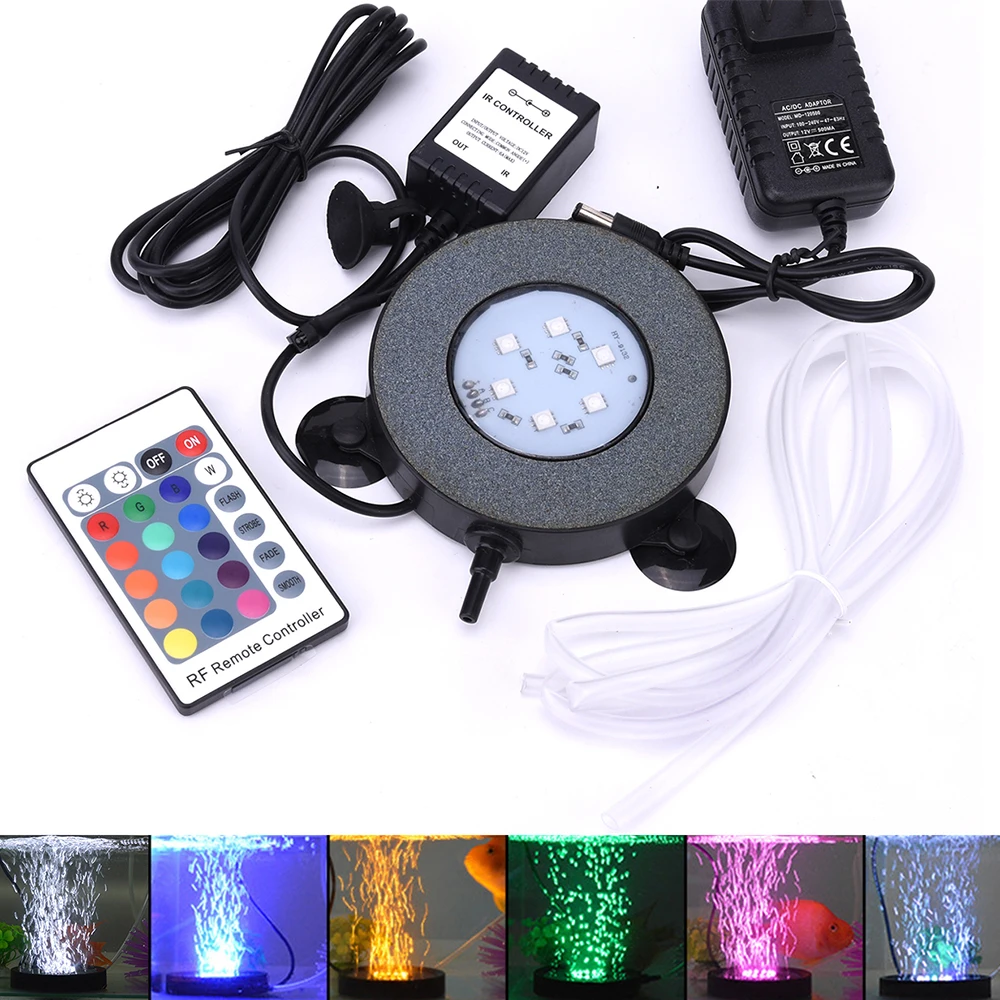 

US AU EU UK Plug LED Underwater Lamp Color Changing LED Fish Tank Light Remote Control RGB Fish Tank Lamp LED Aquarium