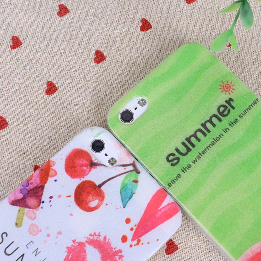 Thin Soft Tpu Fruit Cactus Case Cover  For iPhone 7 6 6S 5 5S SE 4 4S Cute 08