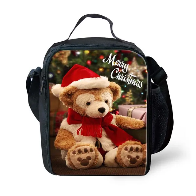 Wholesale Merry Christmas Baby Insulated Lunch Bag 3D Bear Printing