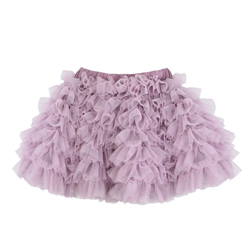 От 2 до 12 лет, модная детская одежда летняя шифоновая юбка-американка с рюшами розового, черного и фиолетового цветов мини-юбка-пачка для маленьких девочек