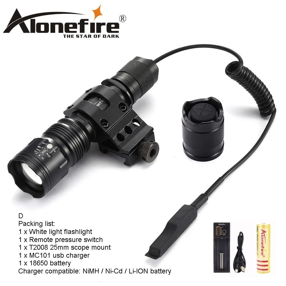 AloneFire TK104 CREE L2 светодиодный тактический фонарь, фонарь светодиодный, фонарь для охоты, кемпинга, фонарь с батареей 18650 - Испускаемый цвет: Tactics flashlight D