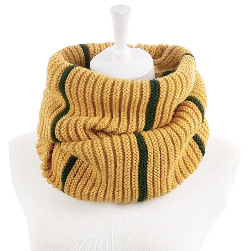 VISROVER Free Shipping Kniited Scarf Lic Winter Women Round Scarfs Infinity Snood Ladies Stripe Ring Loop Scarf  Unisex Circle  (1)