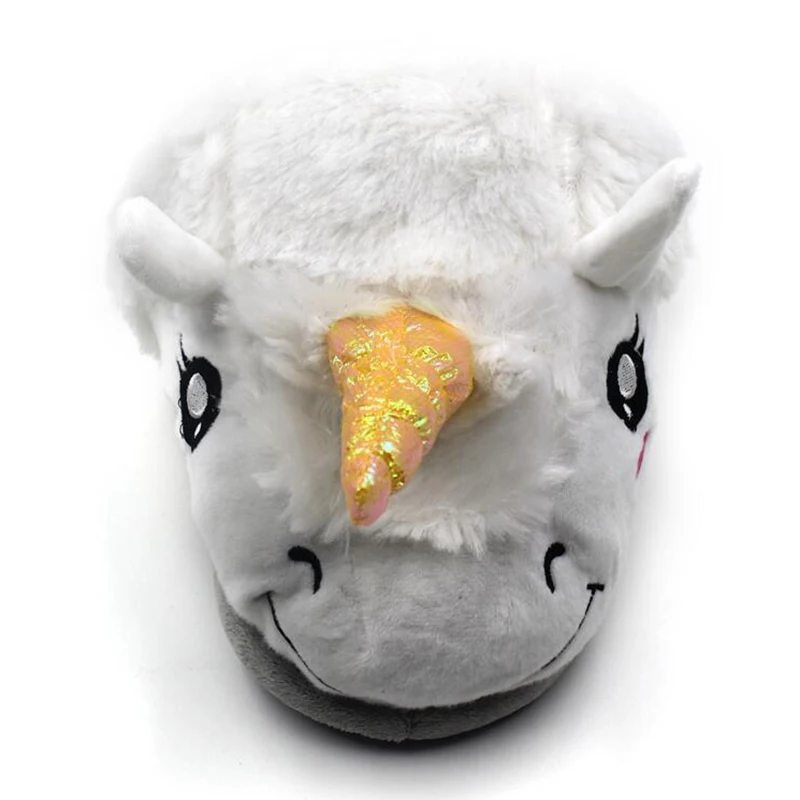 

Unicorn Slippers for Grown Ups Winter Warm Indoor Slippers Home Sneakers Cosplay Creative Funny Home Soft Shoes Unicorn Slipper