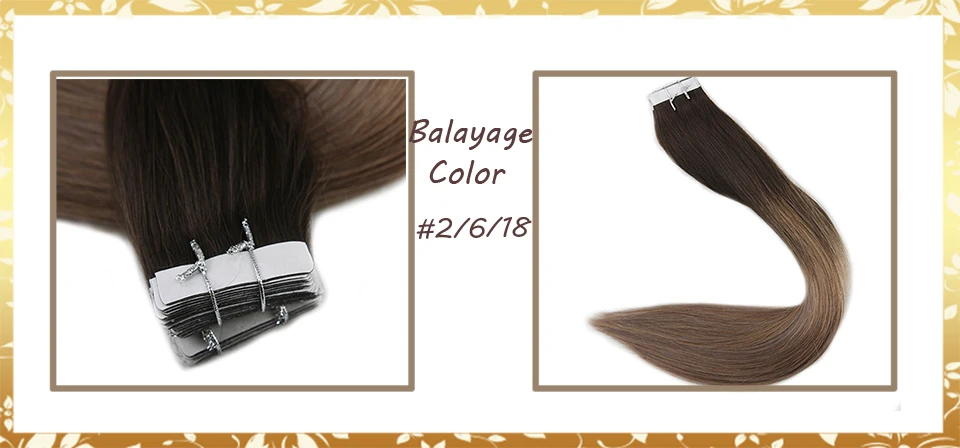 Блестящие волосы для наращивания на ленте, человеческие волосы для наращивания, 40 шт., 100 г, машинка Remy Balayage, цвет#2, выцветающие до#6 и#18, пепельный блонд для наращивания