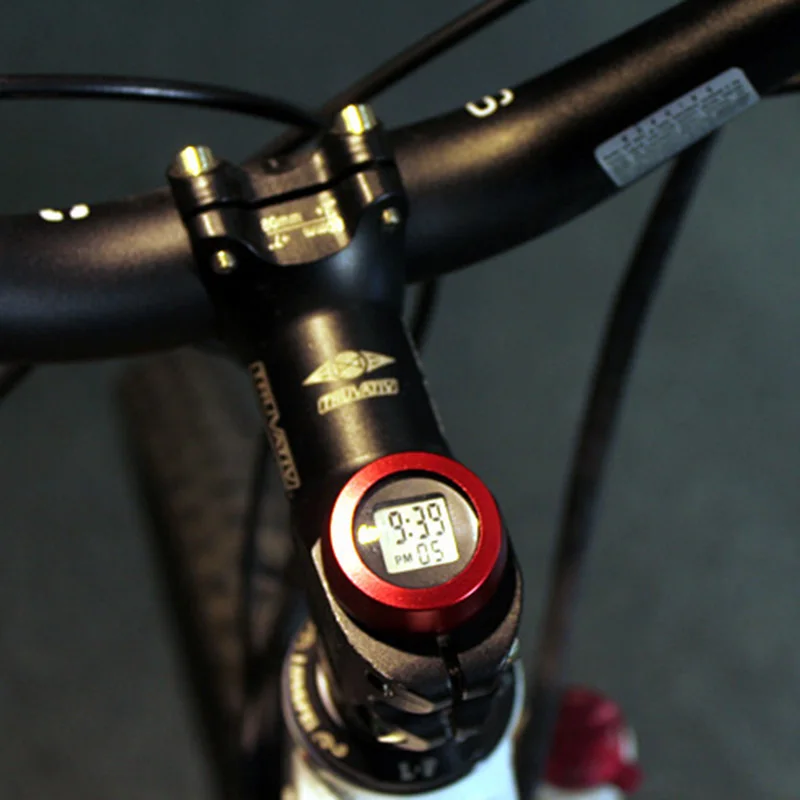 

Bike Bicycle Headset Stem Watch Computer Bike Vehicle Clock Cycling Head Parts Timepiece Headset Top Cap Stem Cover For MTB
