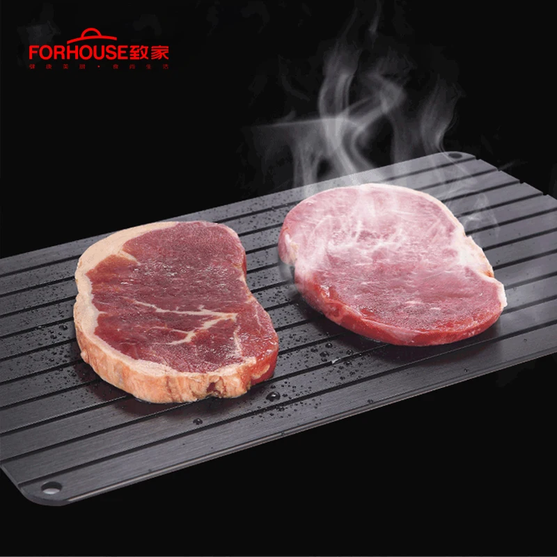 Rectangle Defrosting Tray Alloy Defrost Meat Meat Fish Frozen Food In Minutes Without Electricity Microwave Kitchen Tools
