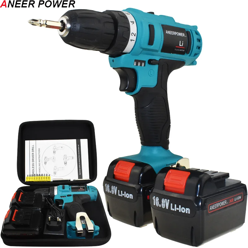 

1.5Ah Battery Capacity Drill Electric Screwdriver Power Tools Electric Drill Batteries Screwdriver Mini 16.8v Cordless Drill