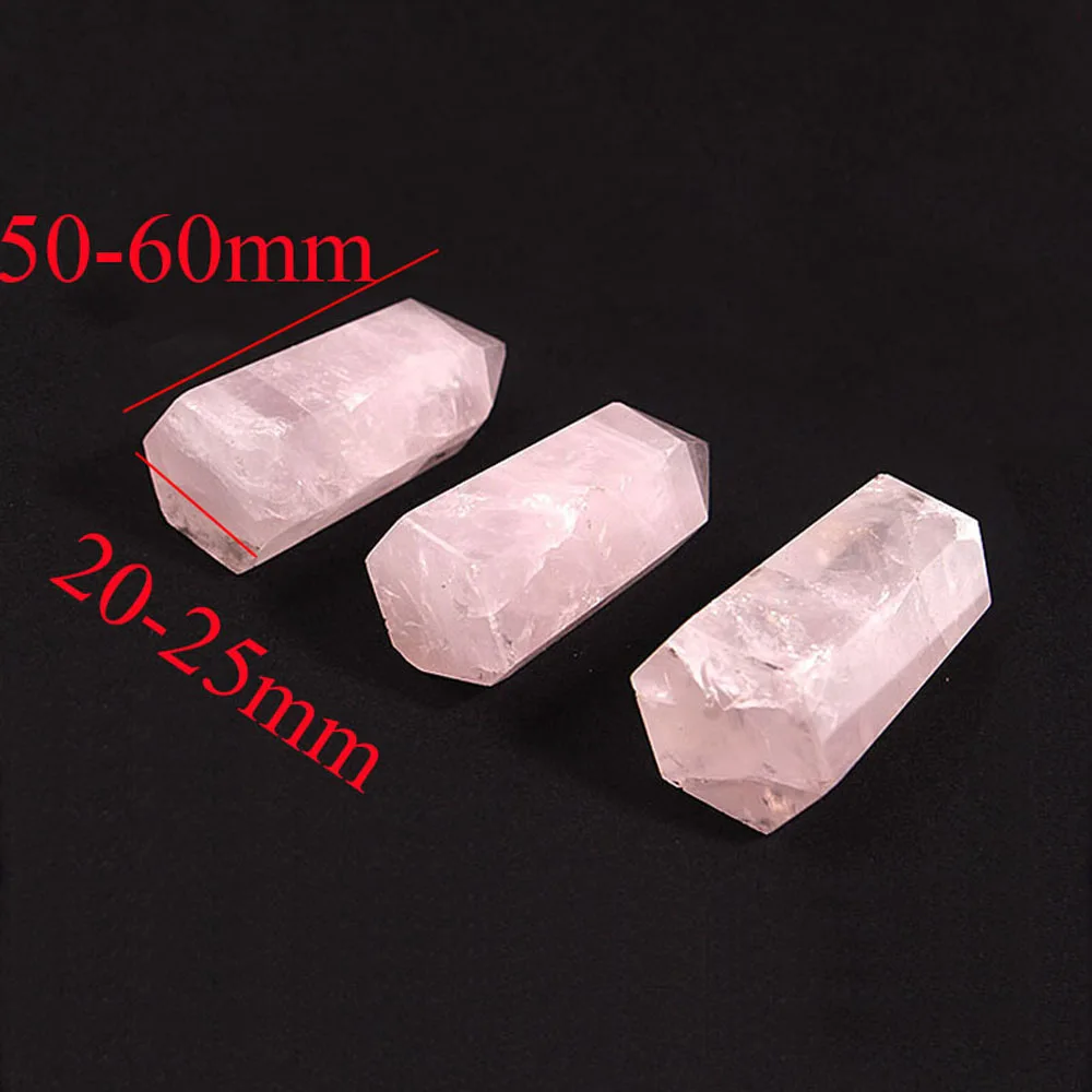 Большой натуральный камень розовый кварц кристалл палочка целебный Кристалл Камень домашний Декор 50-60 мм 70-75 мм