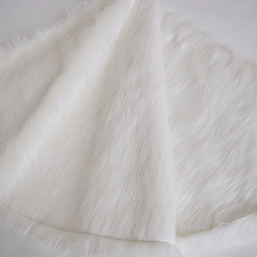 Очень Большой 6" высокое качество чистый белый искусственный мех модное украшение модная меховая Рождественская елка юбка p4748