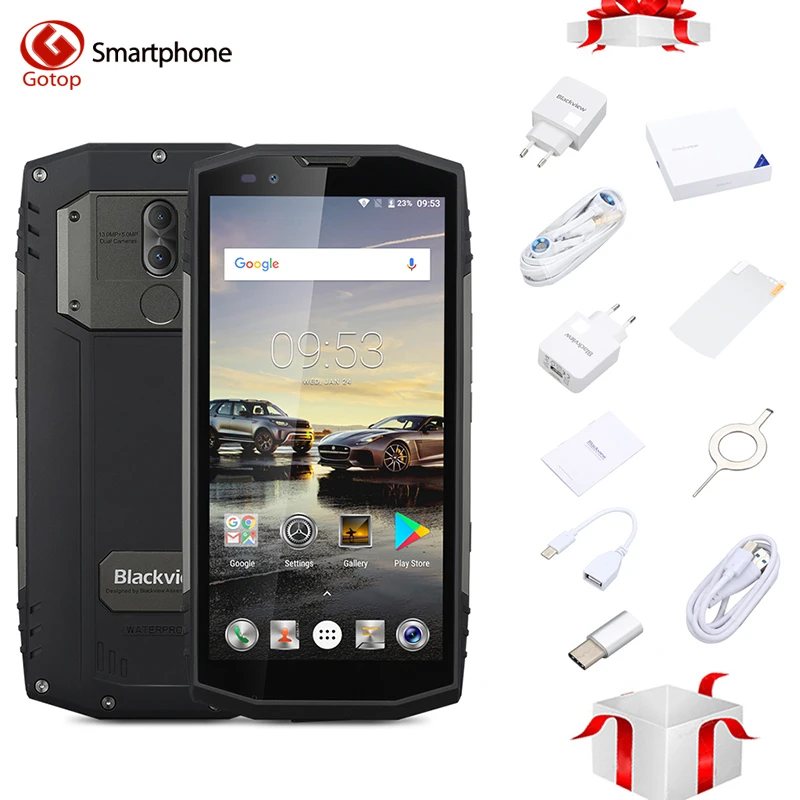 

Blackview BV9000 Pro Waterproof 5.7" 18:9 Smartphone Android 7.1 MTK6757CD Octa Core Cell Phone 6GB RAM 128GB ROM Mobile Phone