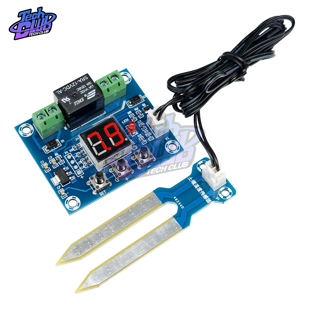 

XH-M214 12V Soil Humidity Sensor Controller Irrigation System Automatic Watering Module Digital Display Humidity Controller