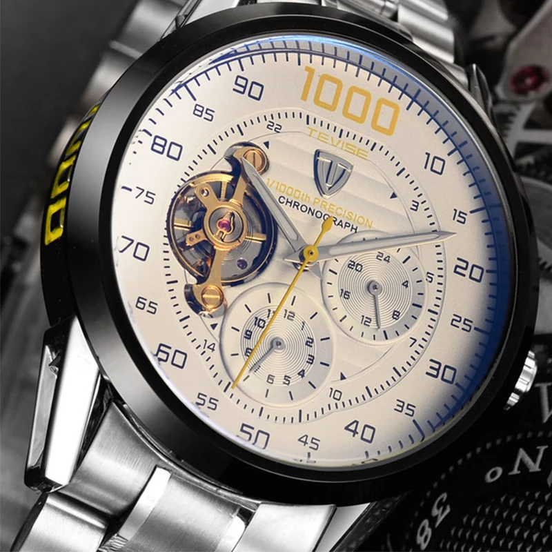 Relogio automatico masculino Tevise новый роскошный автоматические часы Для мужчин Tourbillon