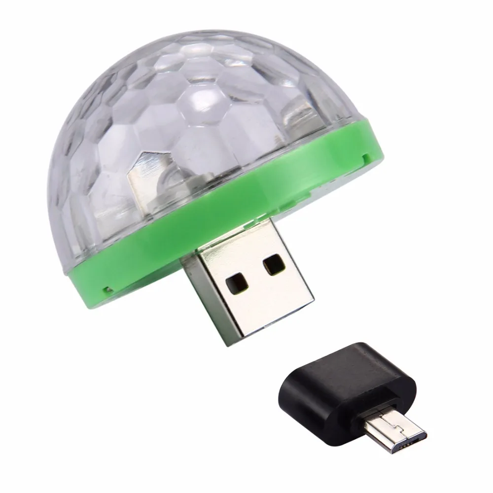Mini USB светодиодные фары Luces светиться в темноте Хрустальный Портативный Stage