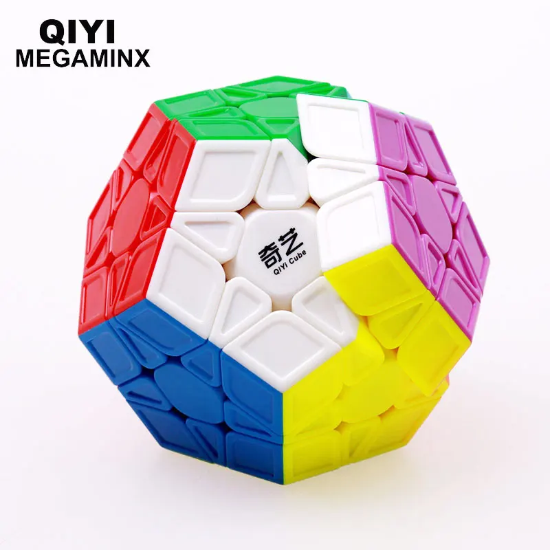 Original QIYI megaminx Magic Speed Cube 12 sides Stickerless Cubo Magico professional Puzzle learning education font