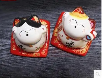 

2019 Lucky Cat ceramic stone Toothpick Holder high- grade fashion creative home Household Table toothpick boxes Decoration