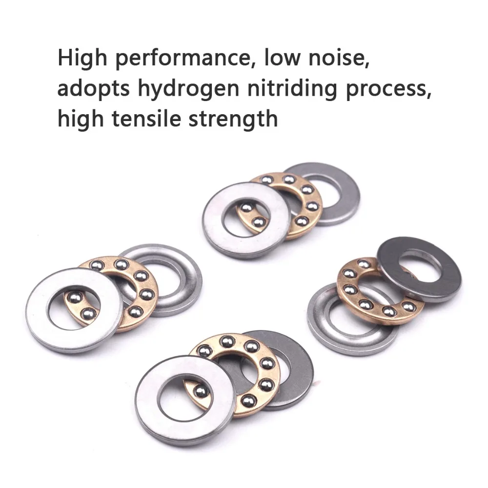 4Pcs High Precision Miniature Thrust Ball Bearings F8/F9/F10 Metal Axial Ball Bearing Set 8mm/9mm/10mm for Hardware Accessories