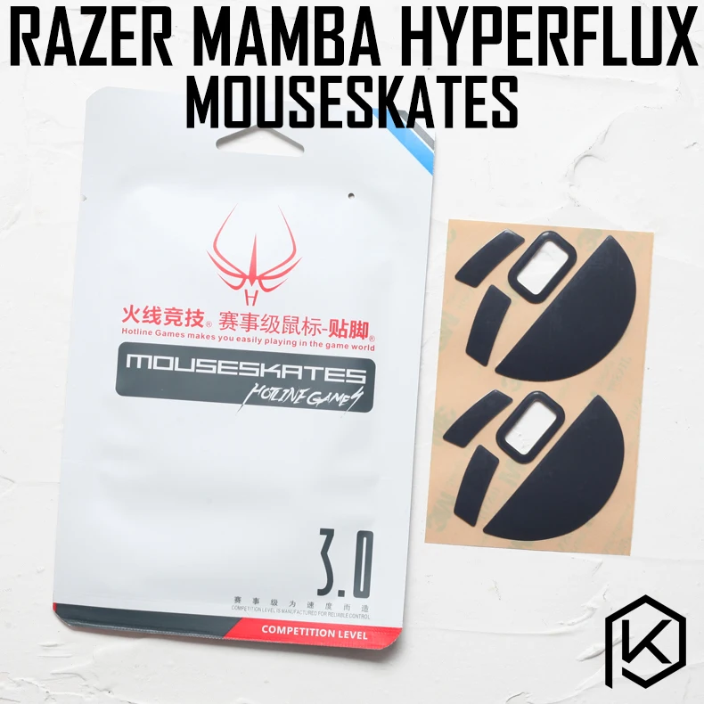 

Hotline games 2 sets/pack competition level mouse feet skates gildes for razer mamba hyperflux 0.6mm thickness Teflon