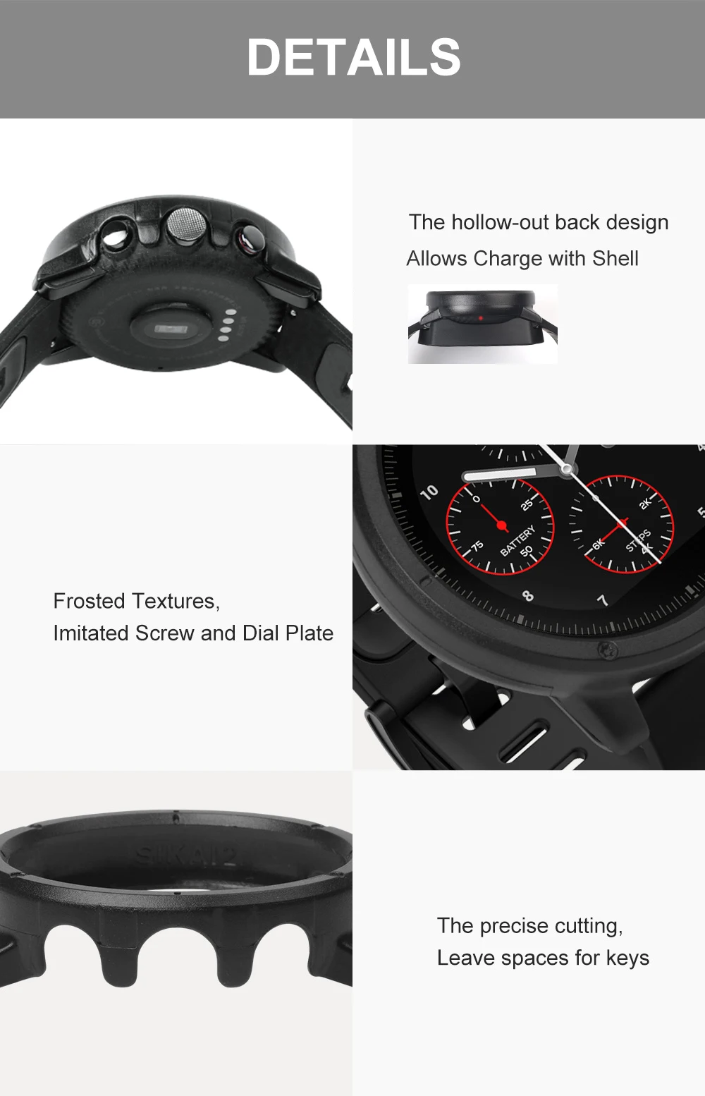 Силиконовый ремешок для часов, тонкий чехол, рамка для Xiaomi Huami Amazfit Strato, спортивные часы, 2 браслета, полный защитный чехол