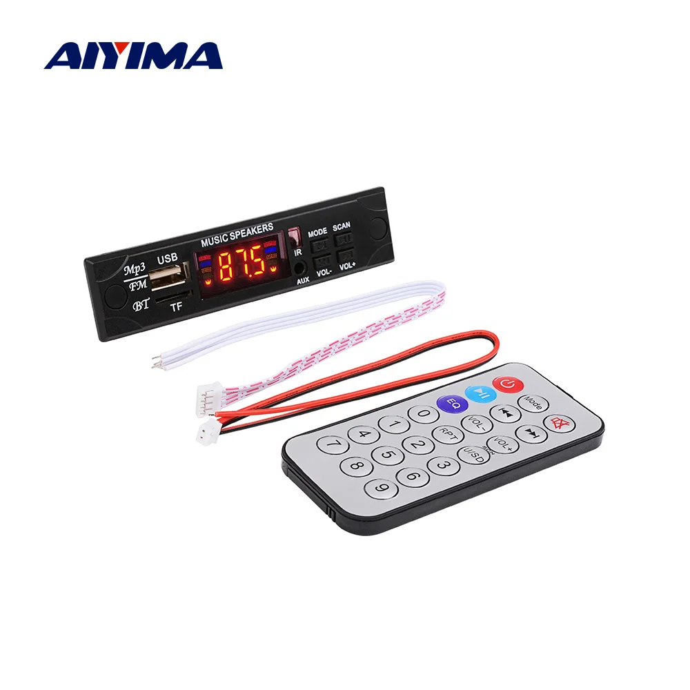 AIYIMA 12 в MP3 декодер доска цветной экран без потерь Bluetooth музыкальный плеер USB TF FM