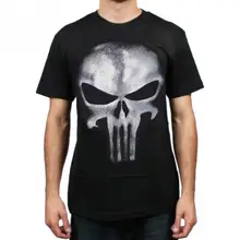 Mode Männer 3D Punk Skull Print T-shirt Tops Sommer Freizeit Bottom Kurzarm