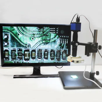 

HDMI USB 1080P Industrial Microscope Camera 10X-200X C-mount Lens Fine-tuning Bracket Mobile Phone Chip Maintenance Testing