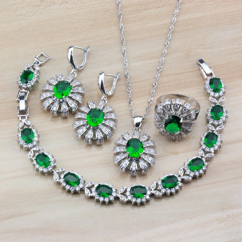 Комплект из колье и серёг с трехмерным цветком|Ювелирные наборы для невесты| |