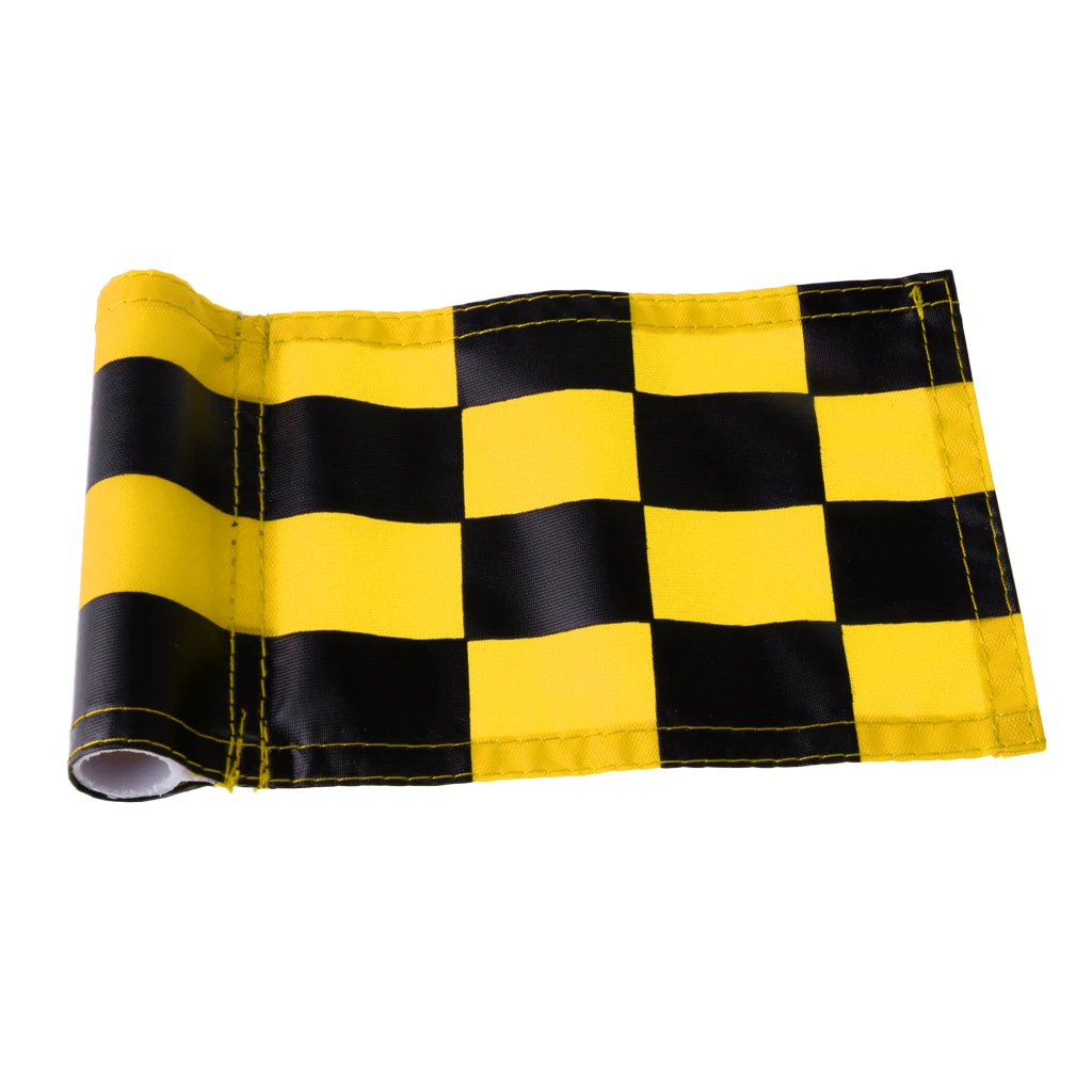 Solid Putting Green Golf Chequered Nylon Flags Backyard Garden Portable Golf Target Markers Sports Golf Accessories