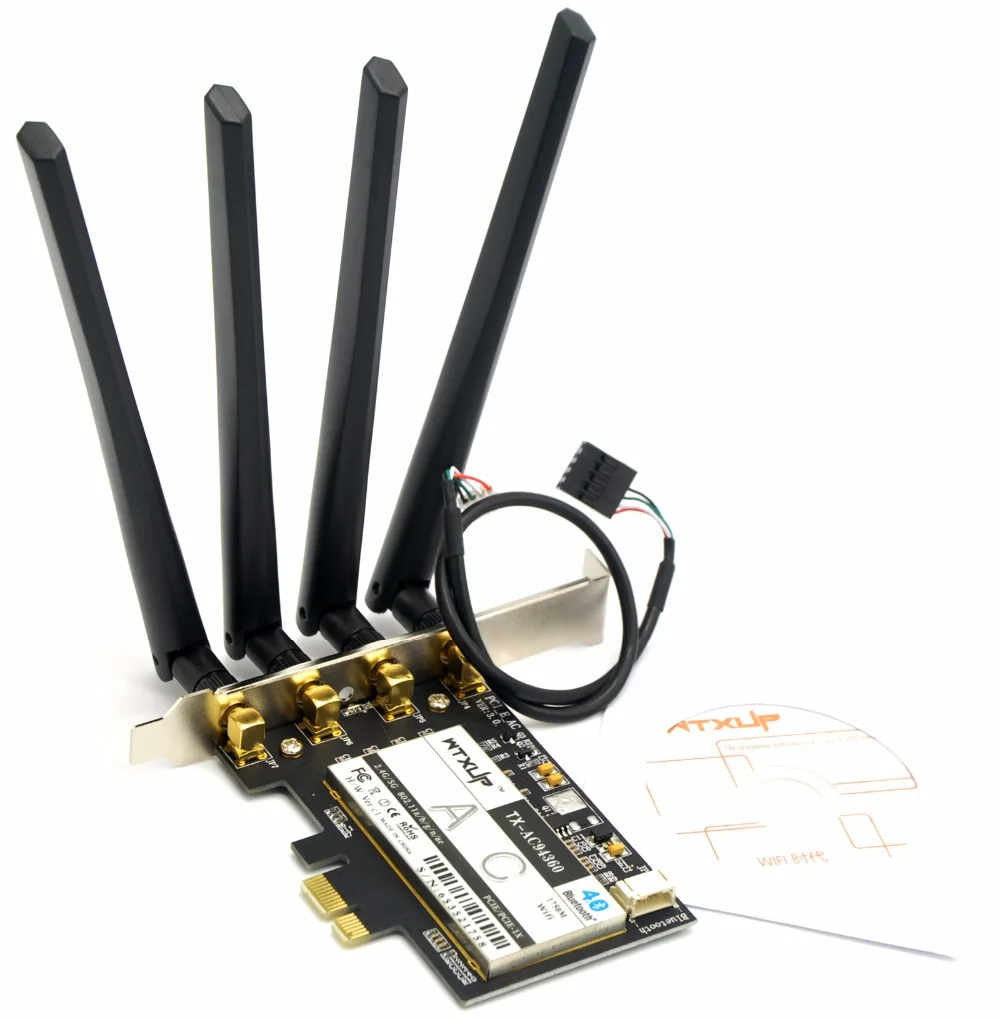 Wtxup для Broadcom bcm94360 802.11ac 1750 Мбит/с Настольный pci-e Wi-Fi адаптер PCI Express Card + Bluetooth 4.0