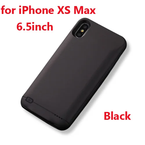 Чехол для зарядного устройства для iPhone 6, 6s, 7, 8 Plus, 3000 мАч/4000 мАч/5000 мАч, чехол для зарядного устройства для iPhone X, XR, Xs, чехол для зарядки аккумулятора - Цвет: XS MAX  Black