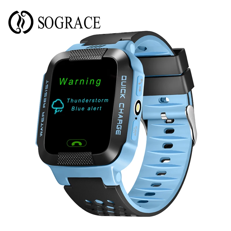 GPS Smart Watch With Camera Flashlight Baby Watch SOS Call Location