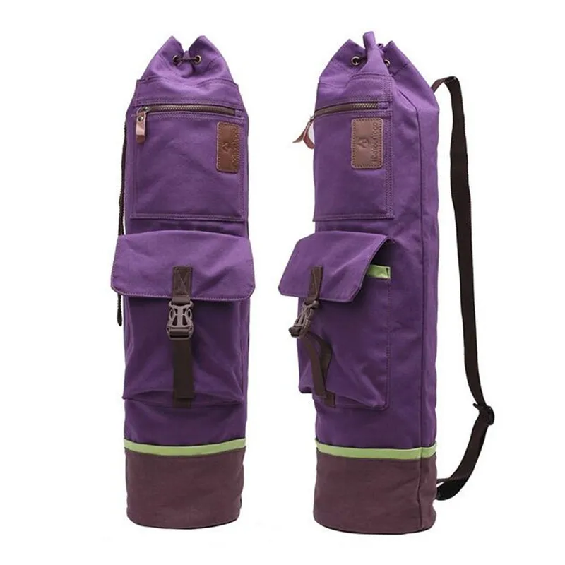  Canvas Yoga Bag Sports Bags Pilates Bag Portable Shoulderbag Men Women Fitness Backpack Sports Gym 