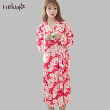 Мягкие банные халаты Женская ночная рубашка халат Длинные рукава осенне-зимний банный халат домашняя одежда для невесты женские туфли с цветочным принтом длинное детское нарядное платье, украшенное A163