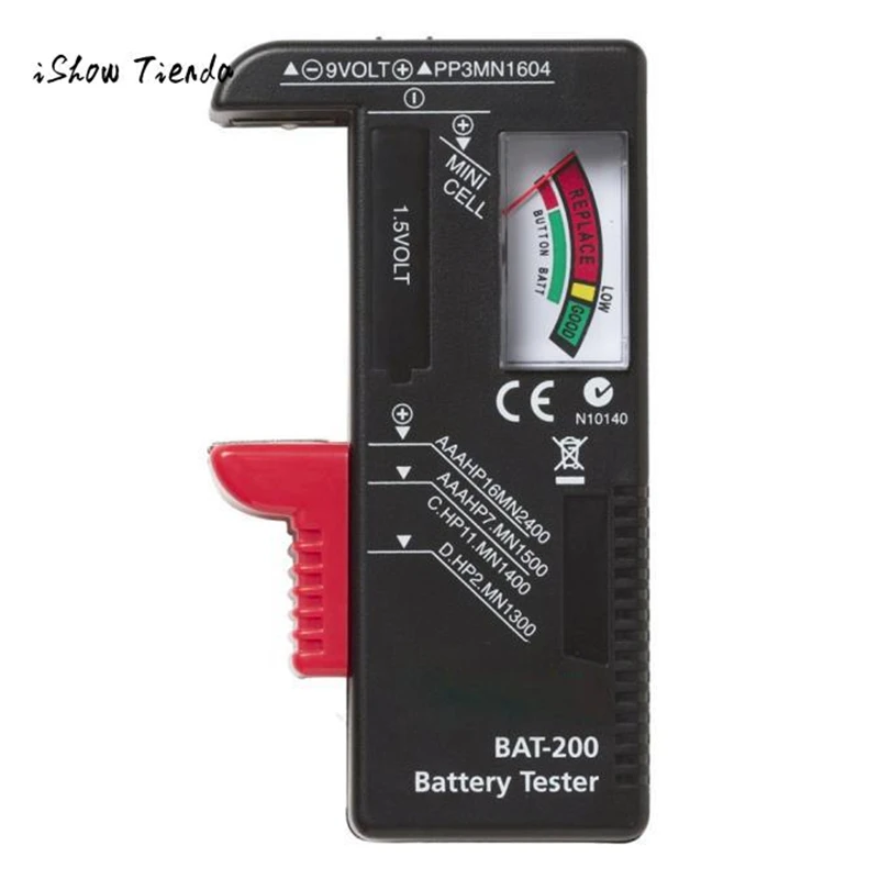 Индикатор батареи тестер AA AAA C/D 9V Вольт Кнопка проверки