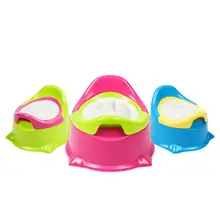 Детское обучающее сиденье для унитаза с мультипликационным принтом, портативный пластиковый детский горшок, пластмассовый детский тренировочный горшок, детский туалет для помещений, Детский горшок