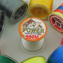 500 м X-POWER многофиламентная ПЭ покрытая плетеная леска 8 фунтов до 120 фунтов японское качество