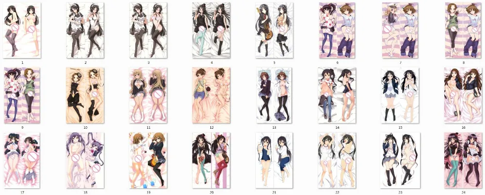 

k-on! anime Characters sxy girl akiyama mio & nakano azusa throw pillow cover hirasawa yui & kotobuki tsumugi body Pillowcase