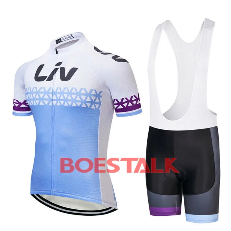 Велосипедный костюм комплект футболки женские летние с коротким рукавом Велоспорт Джерси комплект MTB Одежда быстросохнущая одежда для гонок велосипеда Ropa Ciclismo - Цвет: set