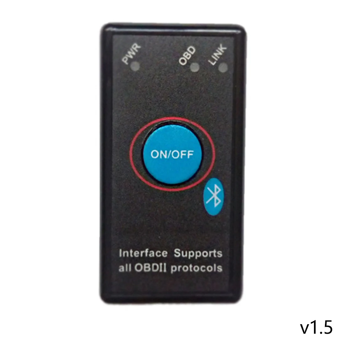  Dewtreetali 12V Mini OBD2 Eml327 Car Diagnostic Tool 16Pin V1.5 Bluetooth Power Switch OBDII Car Co