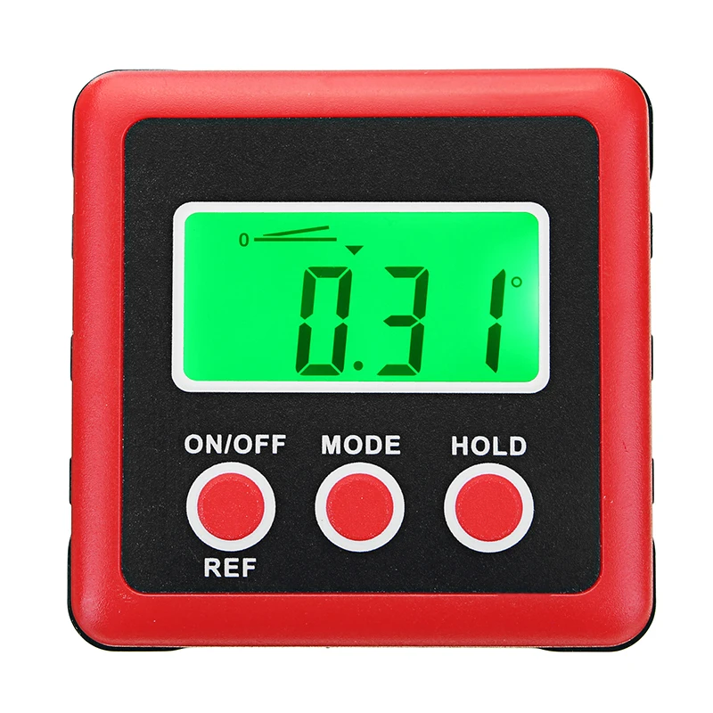  4 x 90 Precision Digital Bevel Box Inclinometer Gauge Angle Finder Protractor Waterproof LCD Green 