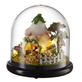 Горячая DIY Glassball 3D миниатюрная сборка модель креативный дневник строительные комплекты кукольных домиков с забавами фестиваль подарки ручной работы - Цвет: included music box