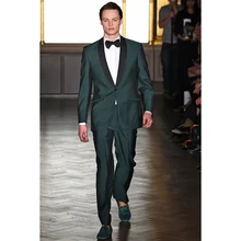 New Style Green Shawl Lapel Men SuitS Slim Fit Tuxedo 2 Piece Blazer Custom Prom/Party Suits Wedding Suits For Men(Jacket+Pants)
